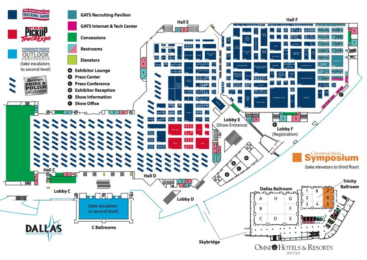 kaart van Dallas convention center