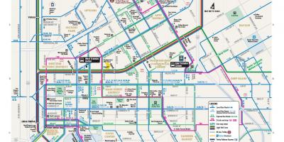 Dallas bus routes kaart