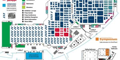 Kaart van Dallas convention center