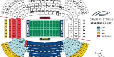 Dallas Cowboys-stadion plattegrond