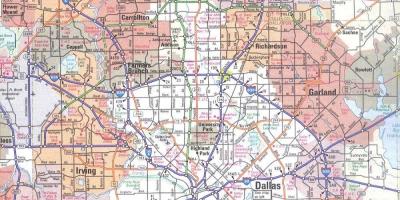 Kaart van Dallas Texas