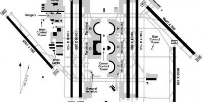 DFW airport terminal b kaart