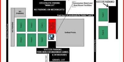 Kaart van UTD parkeergelegenheid